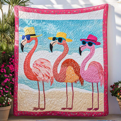 Flamingo Paradise Quilted Blanket NCU0NT7833