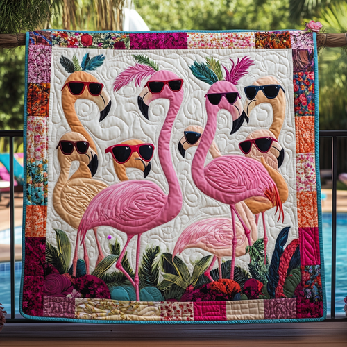 Flamingo Paradise Quilted Blanket NCU0PD641