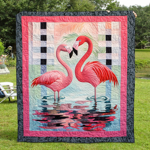 Flamingo Radiance Quilted Blanket NCU0TL864