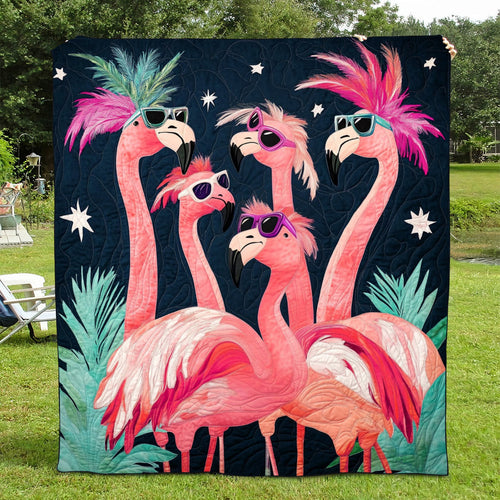 Flamingo Shine Quilted Blanket NCU0TL866