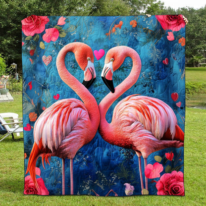 Flamingo Soiree Quilted Blanket NCU0TL873