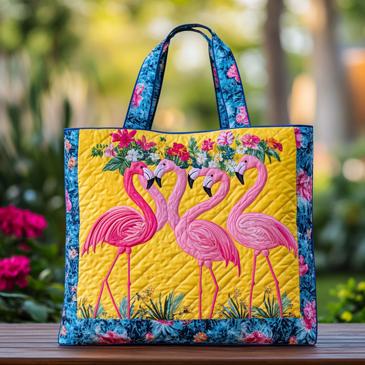 Flamingo Spirit Quilted Tote Bag NCU0DK9069