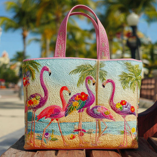 Flamingo Trails Quilted Tote Bag NCU0PT8509