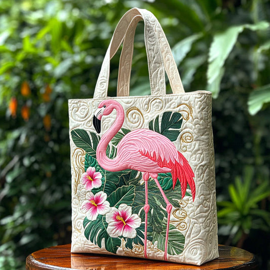 Flamingo Twist Quilted Tote Bag NCU0DV6972