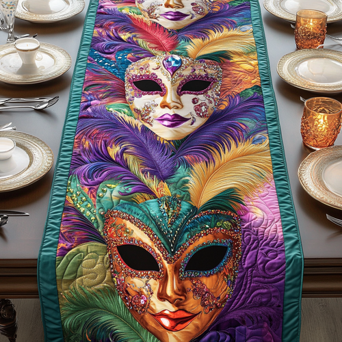 Fleur de Festival Quilted Table Runner NCU0DV3287