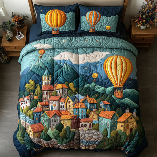 Flight Fantasy 3-Piece Quilted Bedding Set NCU0VH3908