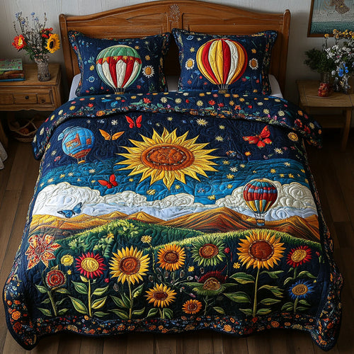 Flight Over Fields 3-Piece Quilted Bedding Set NCU0PT5177