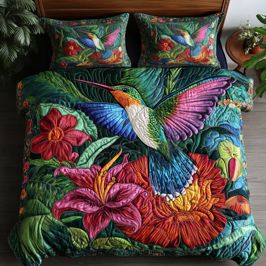 Flight Whispers 3-Piece Quilted Bedding Set NCU0DK6336