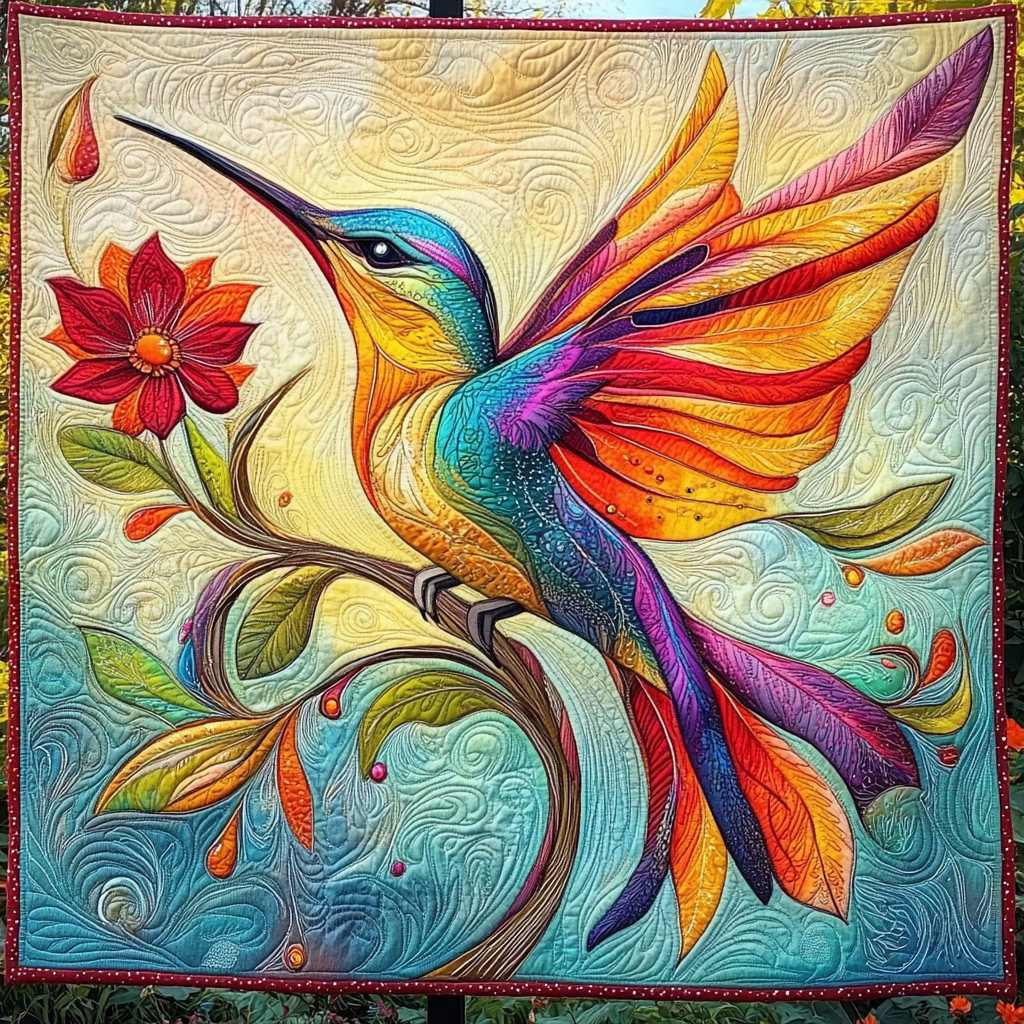 Flight of Colors Quilted Blanket NCU0DK2336 Vantique