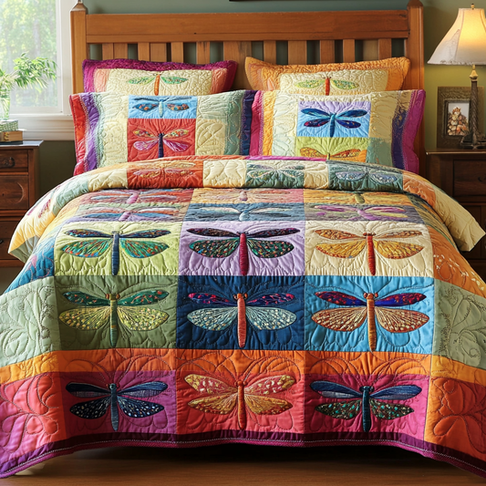 Flight of Dreams 3-Piece Quilted Bedding Set NCU0VH4072