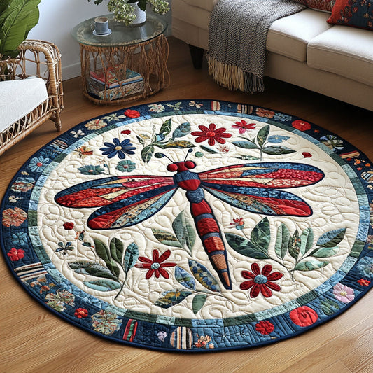 Flight of Fantasy Quilted Round Mat NCU0PT6513
