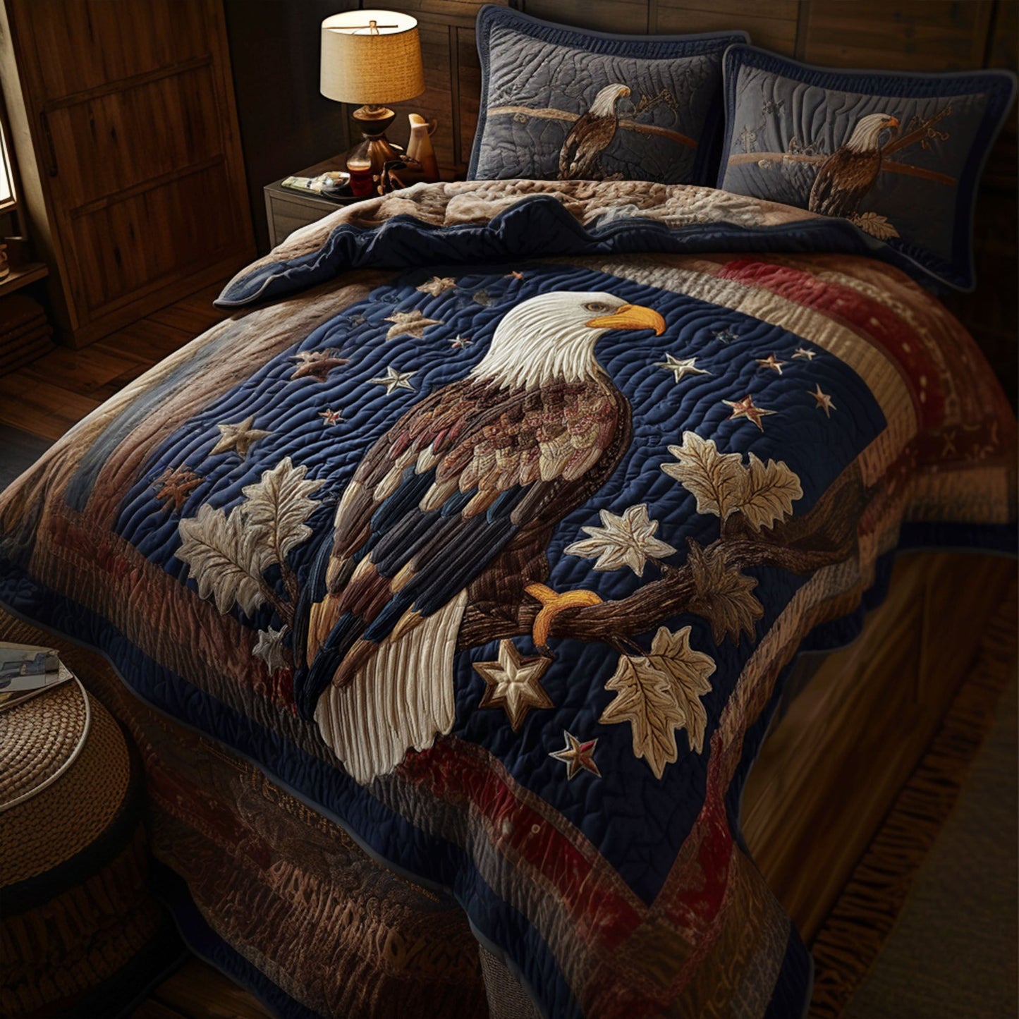 Flight of Freedom 3-Piece Quilted Bedding Set NCU0PT7645