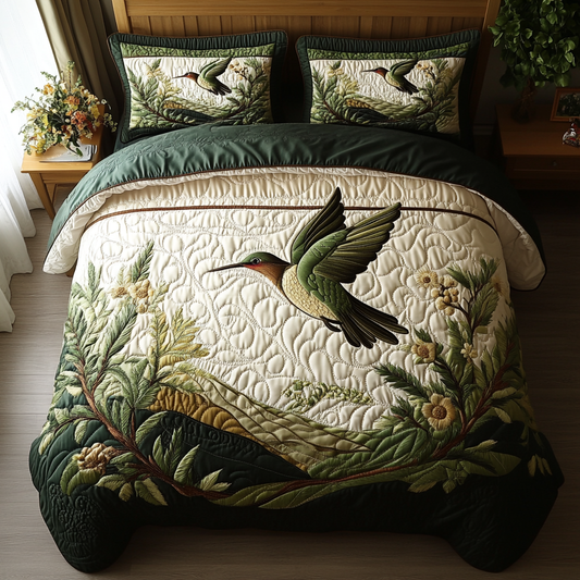 Flight of Joy 3-Piece Quilted Bedding Set NCU0DV5390