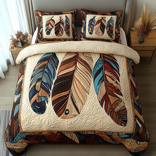 Flight of Serenity 3-Piece Quilted Bedding Set NCU0DV4289