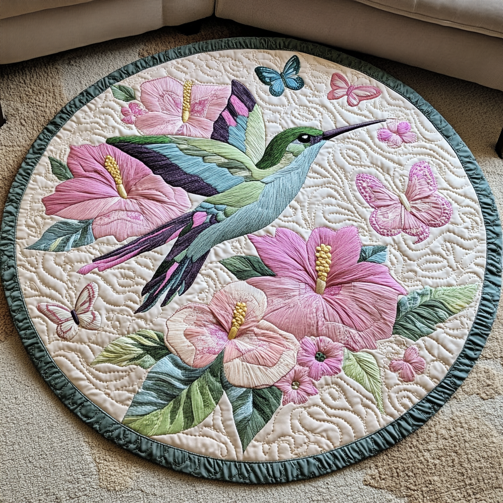 Wonder Mat Flight of Wonder Quilted Round Mat NCU0DK1165 – Vantique