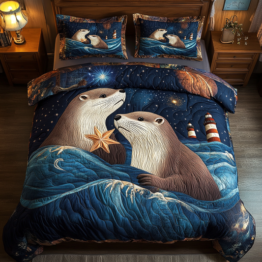 Floating Bliss 3-Piece Quilted Bedding Set NCU0DK5832