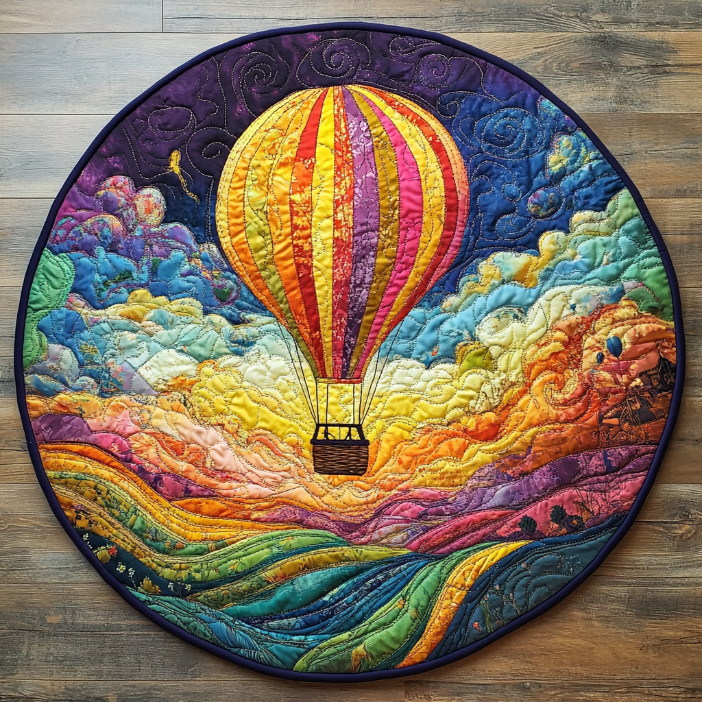 Floating Dreams Quilted Round Mat NCU0DK5328 – Vantique