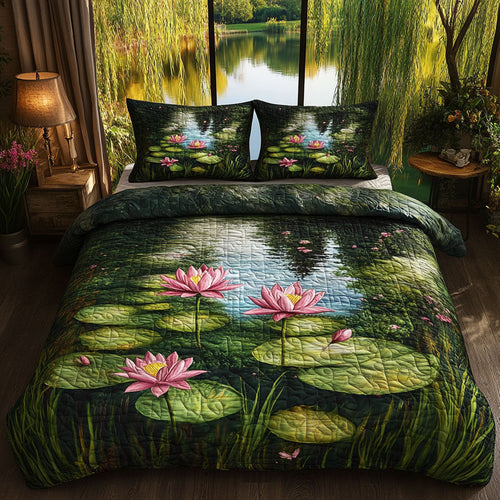 Floating Grace 3-Piece Quilted Bedding Set NCU0PT6884