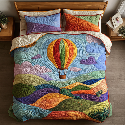 Floating High 3-Piece Quilted Bedding Set NCU0DK6103