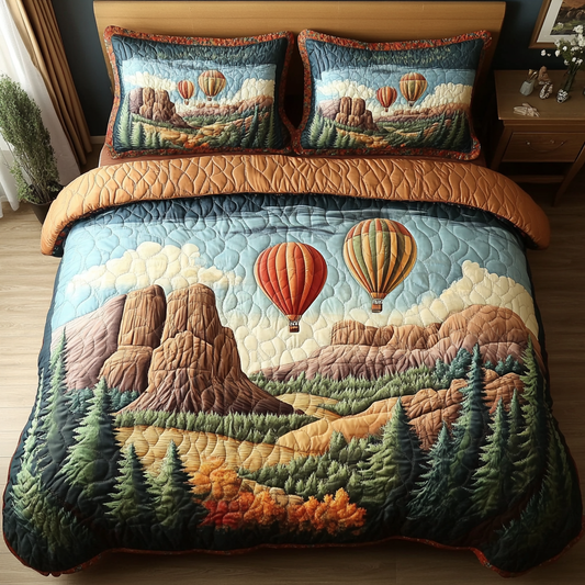 Floating High 3-Piece Quilted Bedding Set NCU0DK7115
