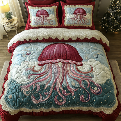 Floating Wonders 3-Piece Quilted Bedding Set NCU0DK6287