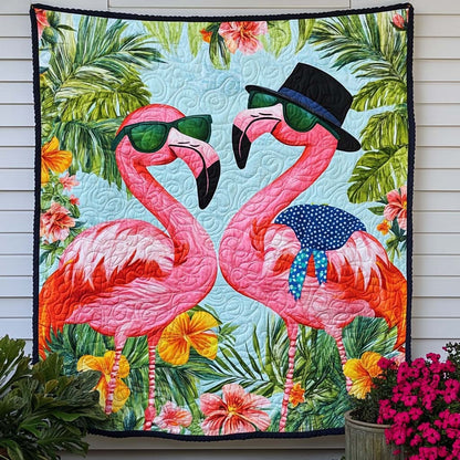 Floaty Flamingo Quilted Blanket NCU0NT7836