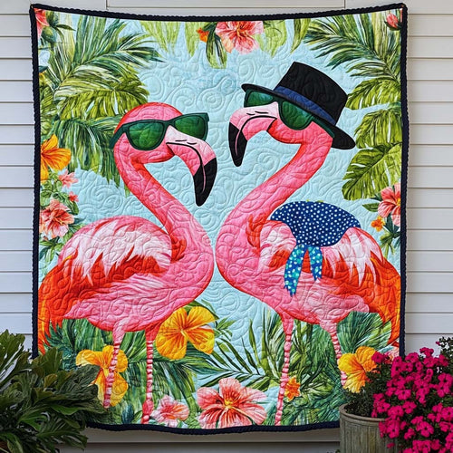Floaty Flamingo Quilted Blanket NCU0NT7836