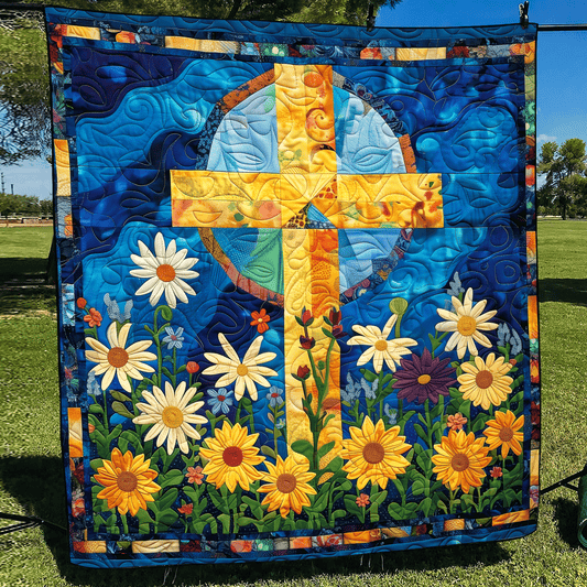 Floral Faith Quilted Blanket NCU0TH994