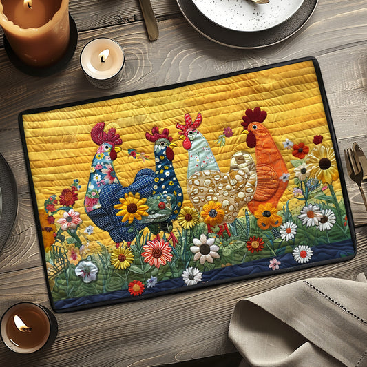 Floral Flock Quilted Place Mat NCU0TL227