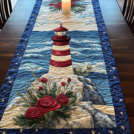 Floral Beacon Quilted Table Runner NCU0VH4556