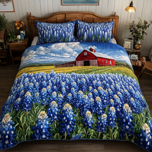 Floral Beauty 3-Piece Quilted Bedding Set NCU0DK7109