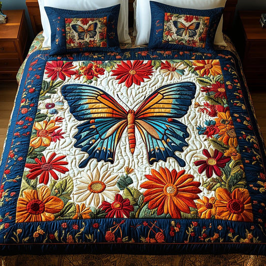 Floral Beauty 3-Piece Quilted Bedding Set NCU0NT3271