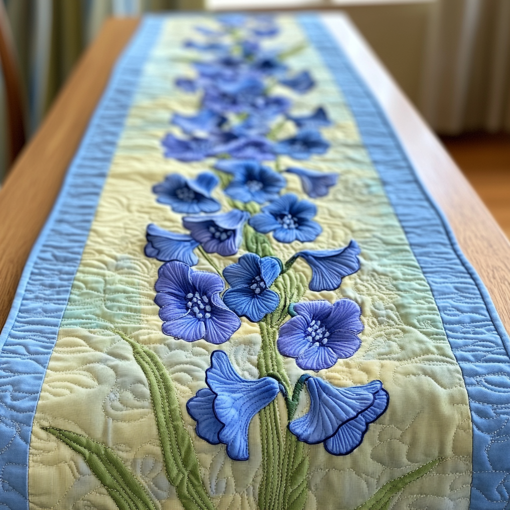 Floral Bell Quilted Table Runner NCU0DK6936