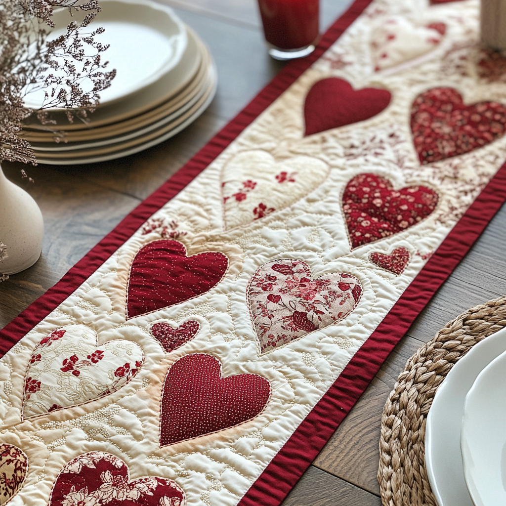 Floral Bliss Quilted Table Runner NCU0VH2864