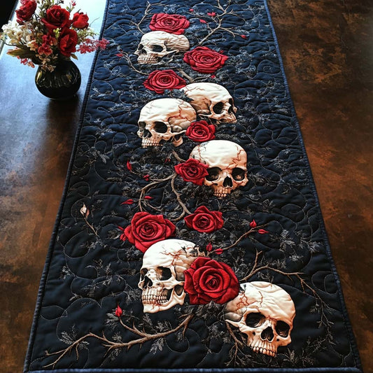 Floral Bones Quilted Table Runner NCU0NT7959