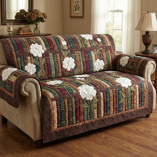 Floral Book Cottage Quilted Sofa Cover NCU0TV1605