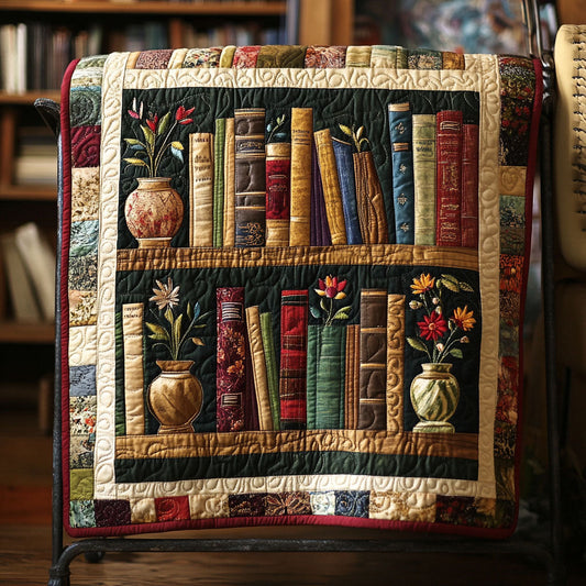 Floral Bookends Quilted Blanket NCU0PT5952