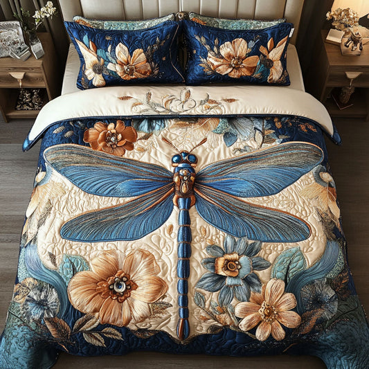 Floral Breeze 3-Piece Quilted Bedding Set NCU0NT4576