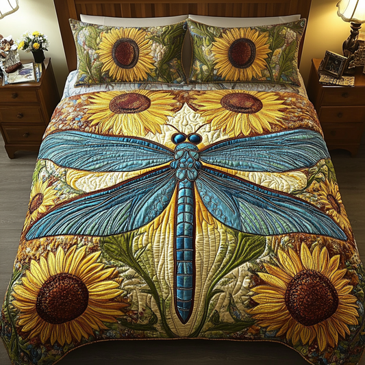 Floral Breeze 3-Piece Quilted Bedding Set NCU0VL1937