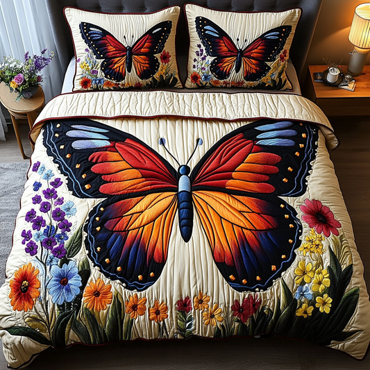 Floral Breeze 3-Piece Quilted Bedding Set NCU0VL2242