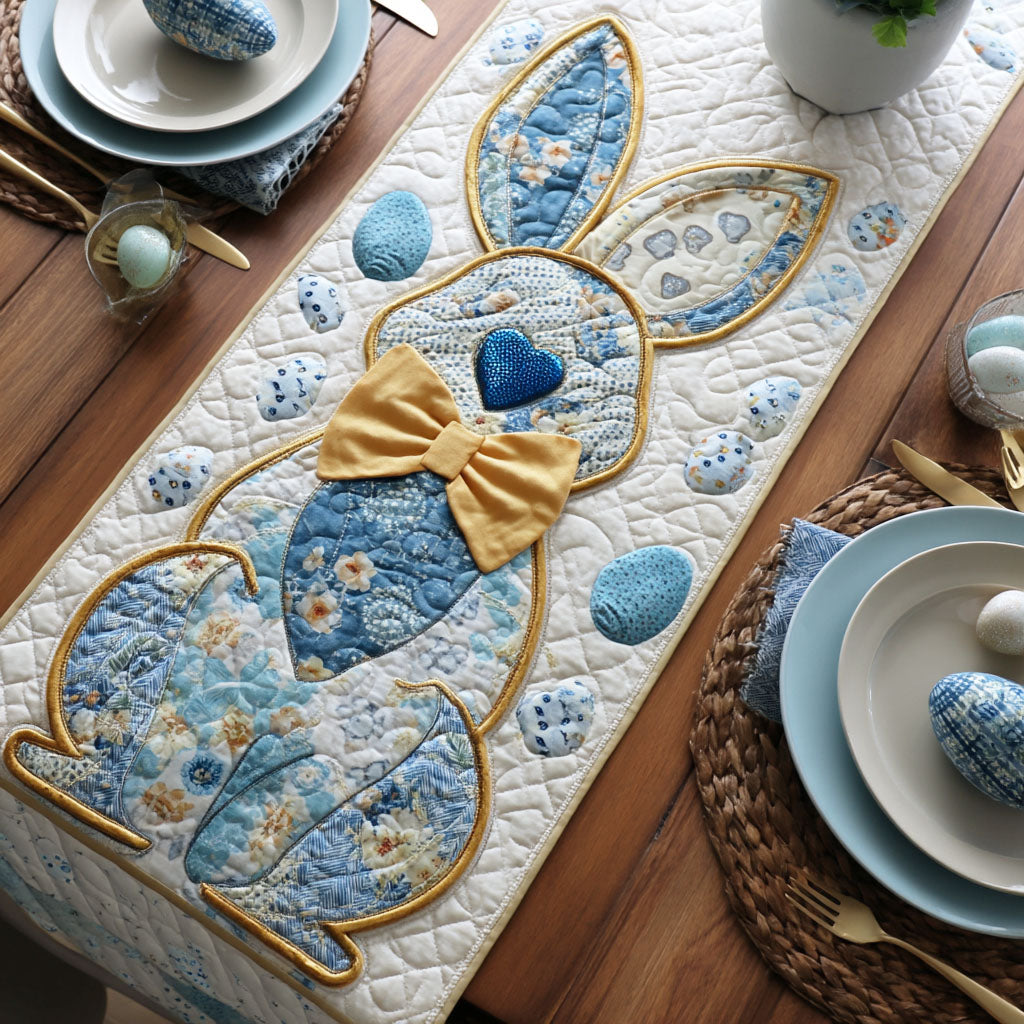 Floral Bunny Patch Quilted Table Runner NCU0TD2280