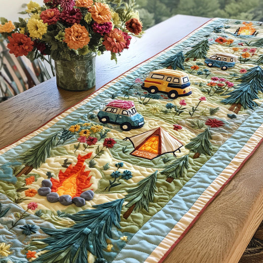 Floral Camp Vibes Quilted Table Runner NCU0NT5087