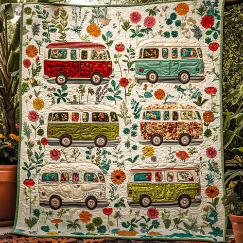 Floral Camper Vibes Quilted Blanket NCU0NT8281