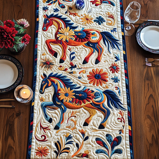 Floral Canter Quilted Table Runner NCU0VH4927