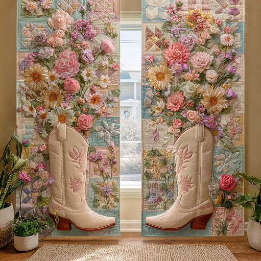 Floral Cowgirl Elegance Quilted Curtains NCU0XD2139