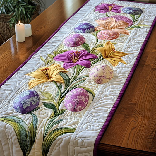 Floral Delight Quilted Table Runner NCU0VH3594