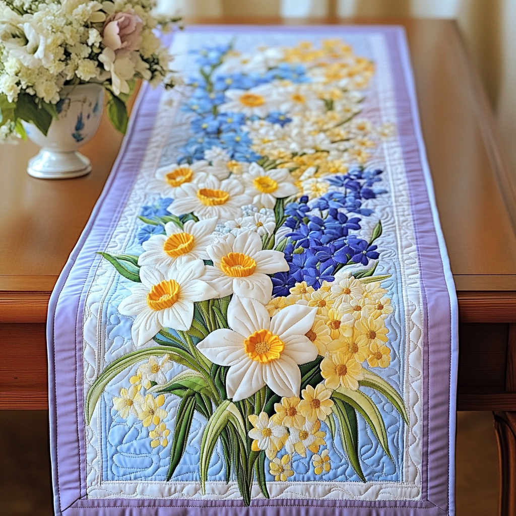 Floral Delights Quilted Table Runner NCU0VL1581
