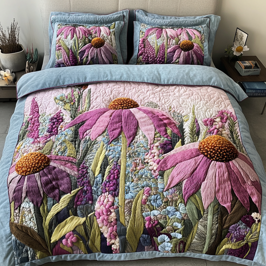Floral Dream 3-Piece Quilted Bedding Set NCU0VH4680