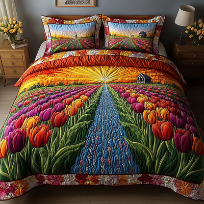 Floral Dream 3-Piece Quilted Bedding Set NCU0VL2032