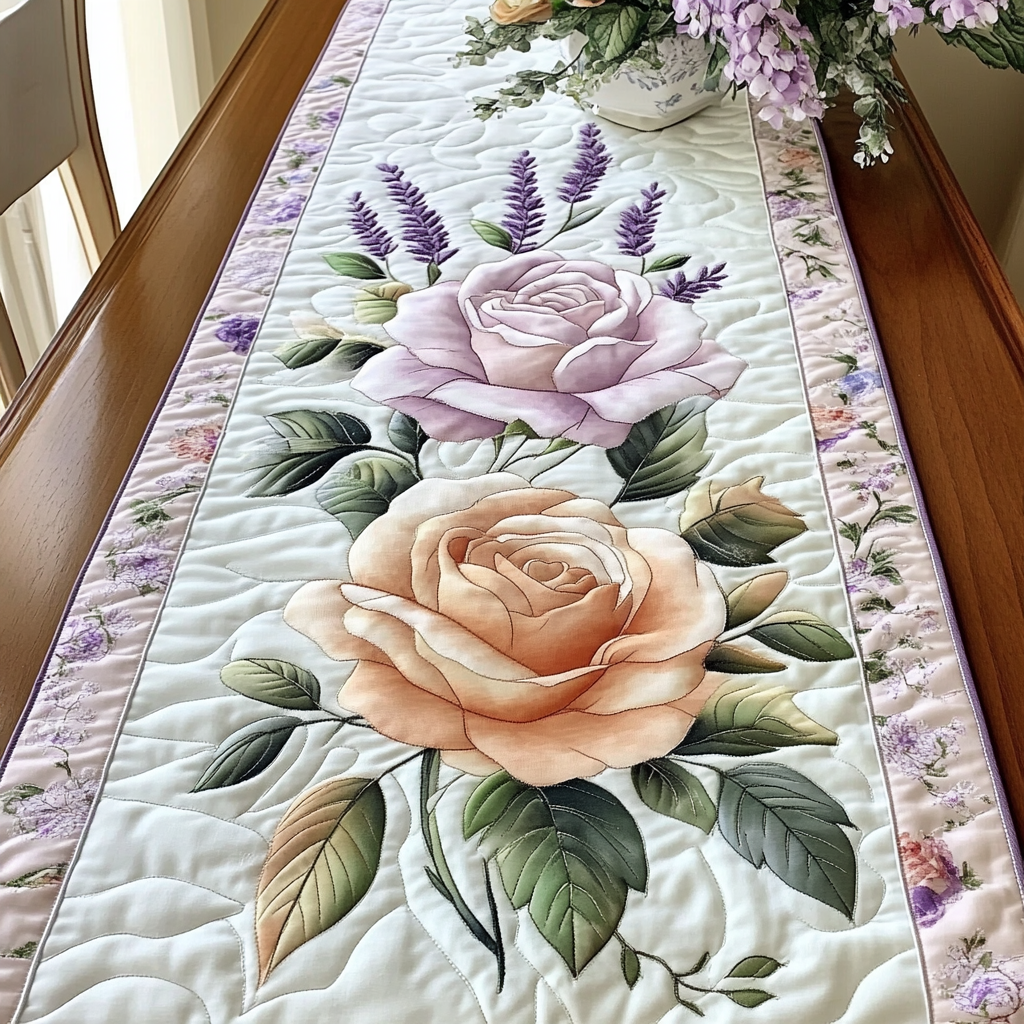 Floral Dreams Quilted Table Runner NCU0VL2118